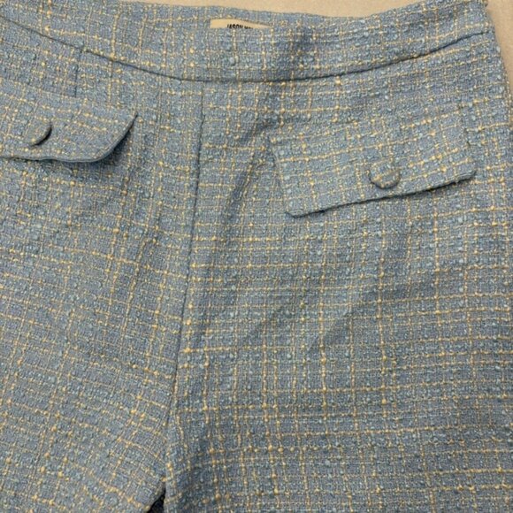$425 JASON WU Baby Blue Tweed Plaid Matching Set High Rise Pants/Top Size 6 NWT - Picture 6 of 10